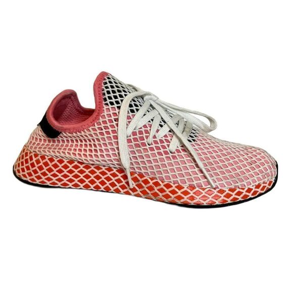 Adidas Deerupt Fishnet Sneakers in Pink - Picture 2 of 6